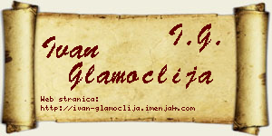 Ivan Glamočlija vizit kartica